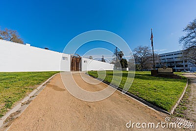 The historical Sutter's Fort State Historic Park Stock Photo