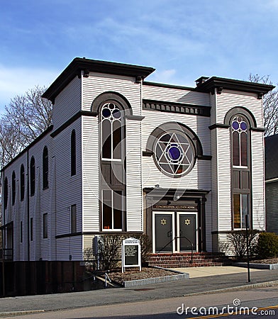 Historical synagogue in Taunton, Massachusetts Stock Photo