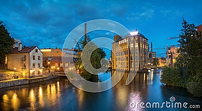 Historical textile industrial area in Norrkoping, Sweden Stock Photo