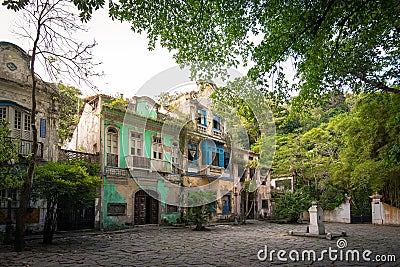 Historical 19th Century Colonial Buildings Stock Photo