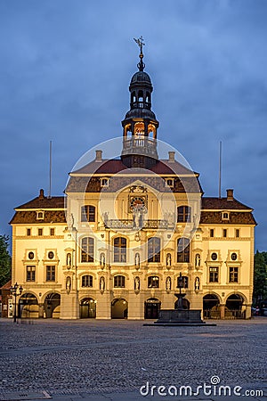 The historical Town Hall in Luneburg Stock Photo