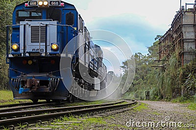Train path to the Serra do Mar Editorial Stock Photo