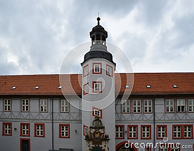 Historical University in the Old Town of Helmstedt, Lower Saxony Stock Photo