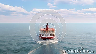 Historically Accurate 3d Rendering Of Canal Boat In Ocean With Iconic Civil Rights Imagery Stock Photo