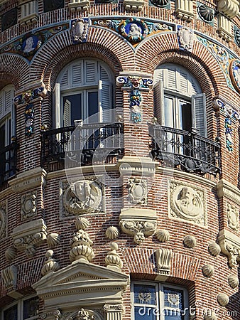 Historicist architecture in Madrid. Spain. Stock Photo