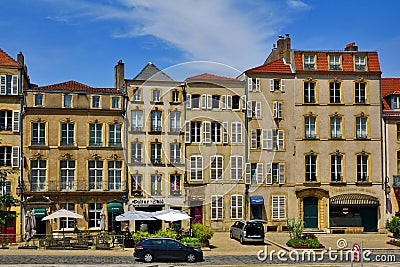 Historic houses in Metz France Stock Photo