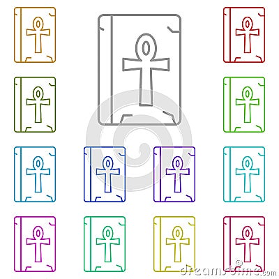 History, ankh multi color icon. Simple thin line, outline of History icons for UI and UX, website or mobile application Stock Photo