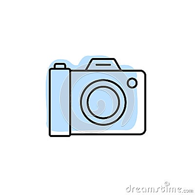 History, camera with color shadow vector icon in history set Vector Illustration