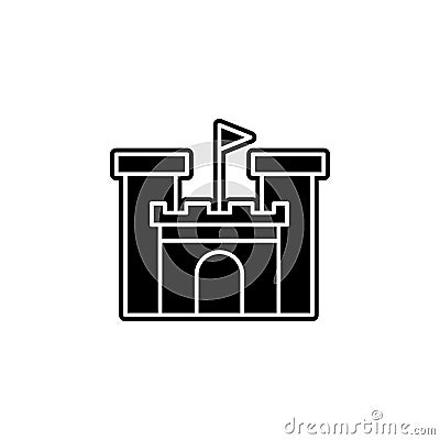 History, castle icon. Simple glyph, flat vector of history icons for ui and ux, website or mobile application Stock Photo