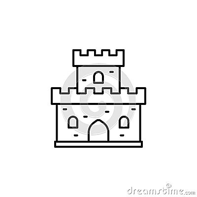 History, castle icon. Simple thin line, outline vector of History icons for UI and UX, website or mobile application Stock Photo