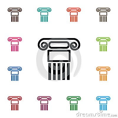 History Icon. Pillar Vector Element Can Be Used For Pillar, History, Column Design Concept. Vector Illustration