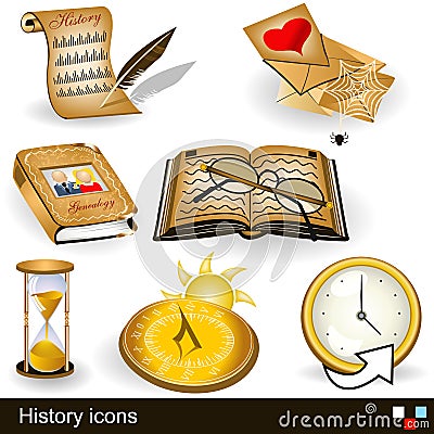 History icons Vector Illustration