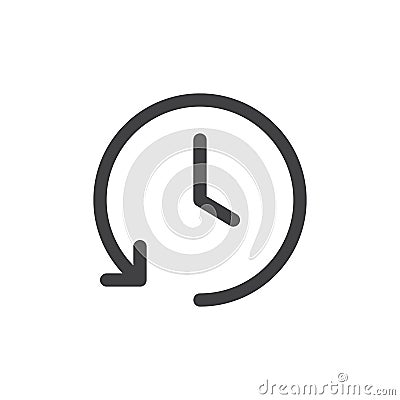 History line simple icon Vector Illustration