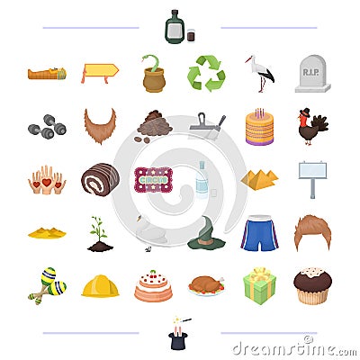 History, travel, alcohol and other web icon in cartoon style.sports, building, animal icons in set collection. Vector Illustration