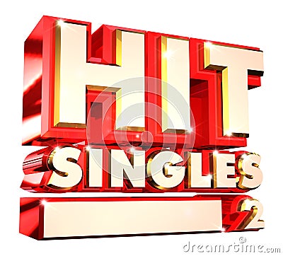 Hit Singles volume 2- 3d logo Stock Photo