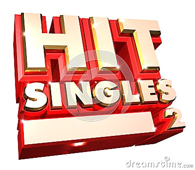 Hit Singles volume 2 - 3d logo Stock Photo