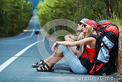 Hitchhiker Stock Photo