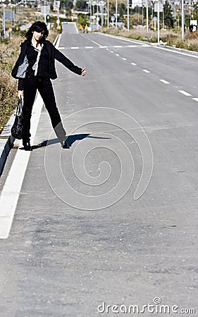 Hitchhiker Stock Photo