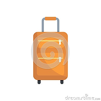 Hitchhiking travel bag icon flat isolated vector Vector Illustration