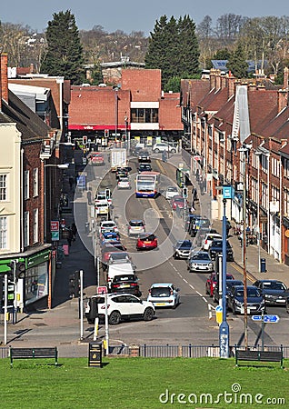 Hitchin Town Centre Traffic Editorial Stock Photo