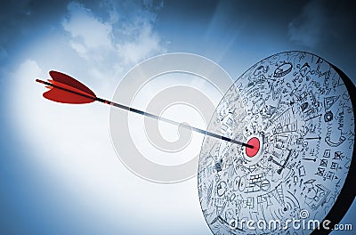 Hitting the target Stock Photo