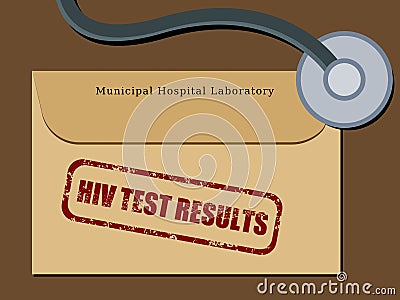 HIV test results Vector Illustration