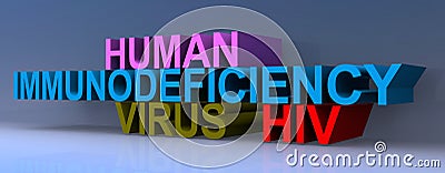 HIV virus heading Stock Photo