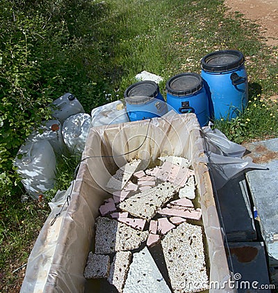 Hives and other beekeeping appliance for breeding bees Stock Photo