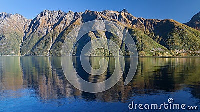 The Hjorundfjord and the Sunnmore Alps Stock Photo