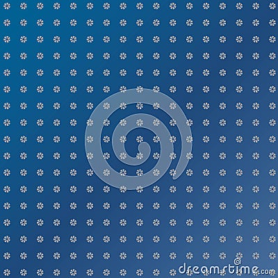 Pattern with abstract flowers on blue background Vector Illustration