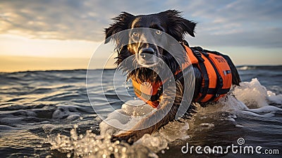 hler search and rescue dogs Cartoon Illustration