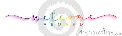 WELCOME ABOARD banner Vector Illustration