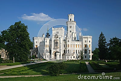 Hluboka nad Vltavou Castle, Czech Republic Stock Photo