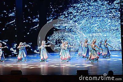 Hmong dancing show with Miao clothing in Miao Village of guizhou province Editorial Stock Photo