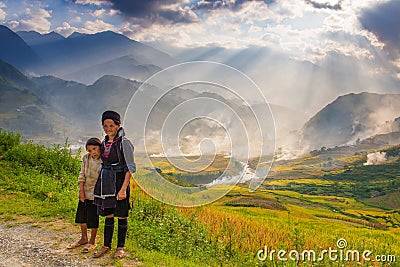 Hmong peaple in SAPA. Vietnam. Editorial Stock Photo