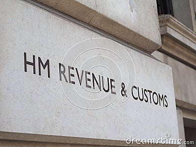 HMRC sign in London Editorial Stock Photo
