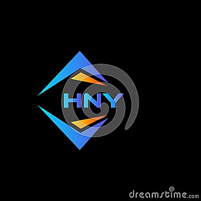 HNY abstract technology logo design on Black background. HNY creative initials letter logo concept Vector Illustration