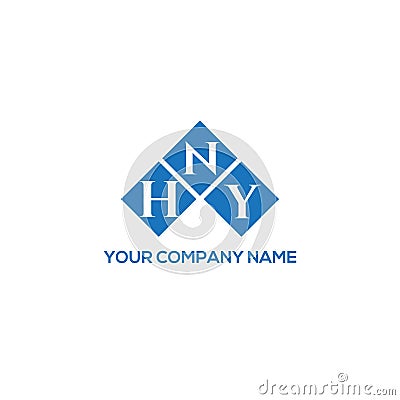 HNY letter logo design on WHITE background. HNY creative initials letter logo concept. Vector Illustration