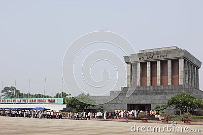 Ho Chi Minh Mausoleum Editorial Stock Photo