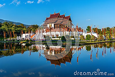 Ho kham luang northern thai style in Royal Flora ratchaphruek in Chiang Mai,Thailand Stock Photo