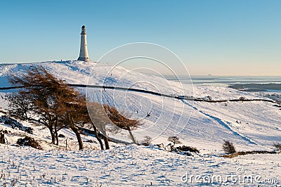 Hoad Hill in winter Stock Photo