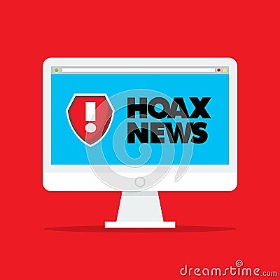 Hoax icon logo Vector Illustration