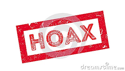 Hoax rubber stamp Stock Photo
