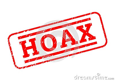 Hoax rubber stamp Vector Illustration