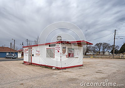 Exterior View of Chiquita’s Kitchen in Hobbs, New Mexico Editorial Stock Photo