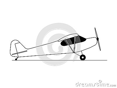 Hobby airplane side view illustration vector Vector Illustration