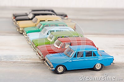 Hobby collection of die-cast car models Stock Photo