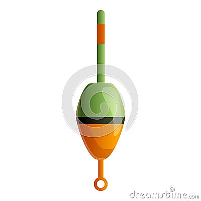 Hobby fishing bobber icon, cartoon style Vector Illustration