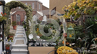 A Hobby Garden in a Small Village Stock Photo