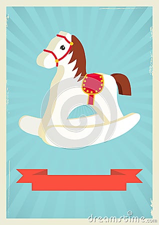 Hobby horse background Vector Illustration